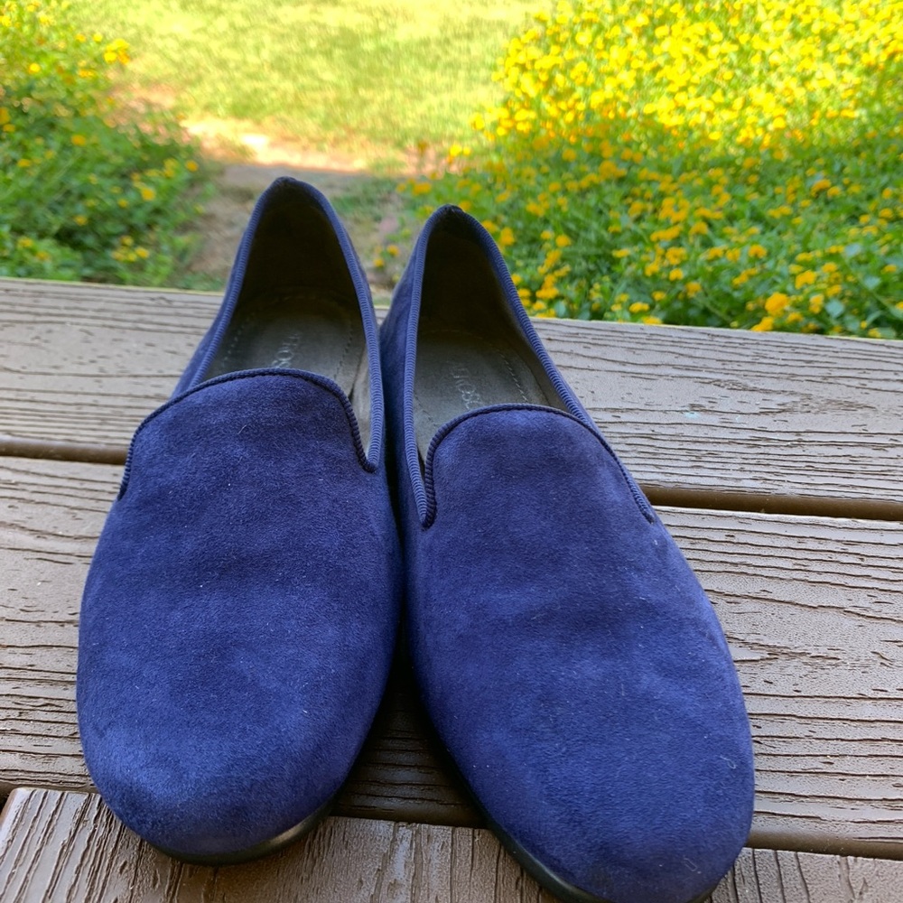 AEROSOLES Blue Suede Loafers